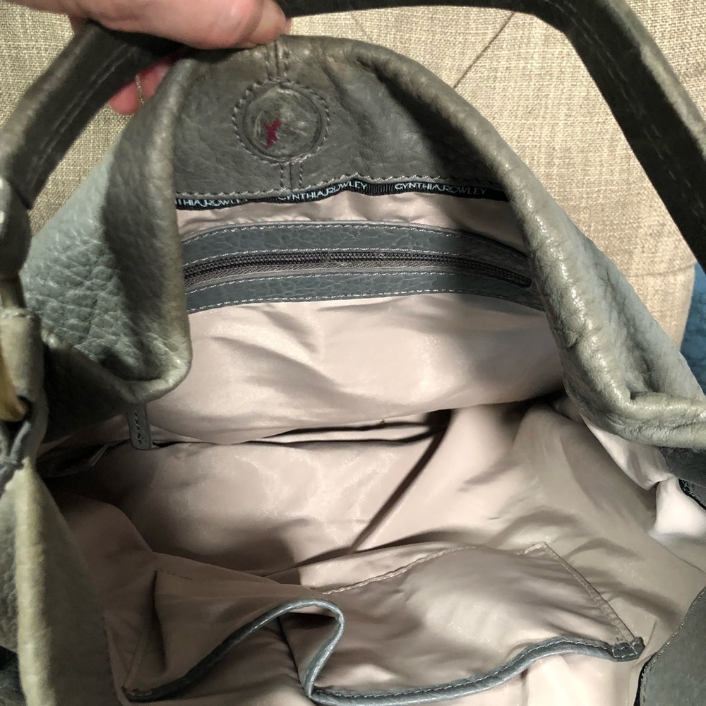 Cynthia Rowley Gray Pebble Leather Hobo Big Bag - Picture 8 of 8